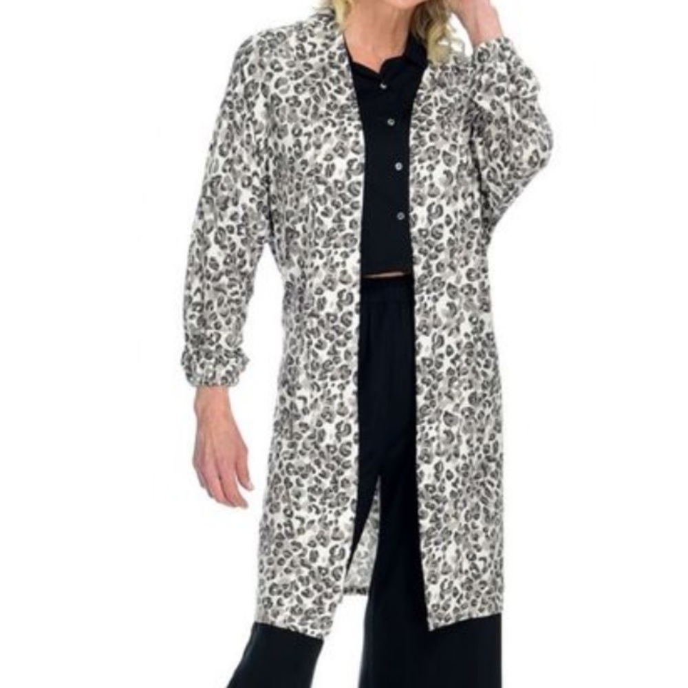 Women’s Monuit‎ Stretch Cheetah Knit Robe-Size M